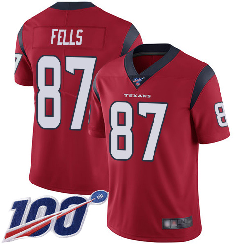 Houston Texans Limited Red Men Darren Fells Alternate Jersey NFL Football #87 100th Season Vapor Untouchable